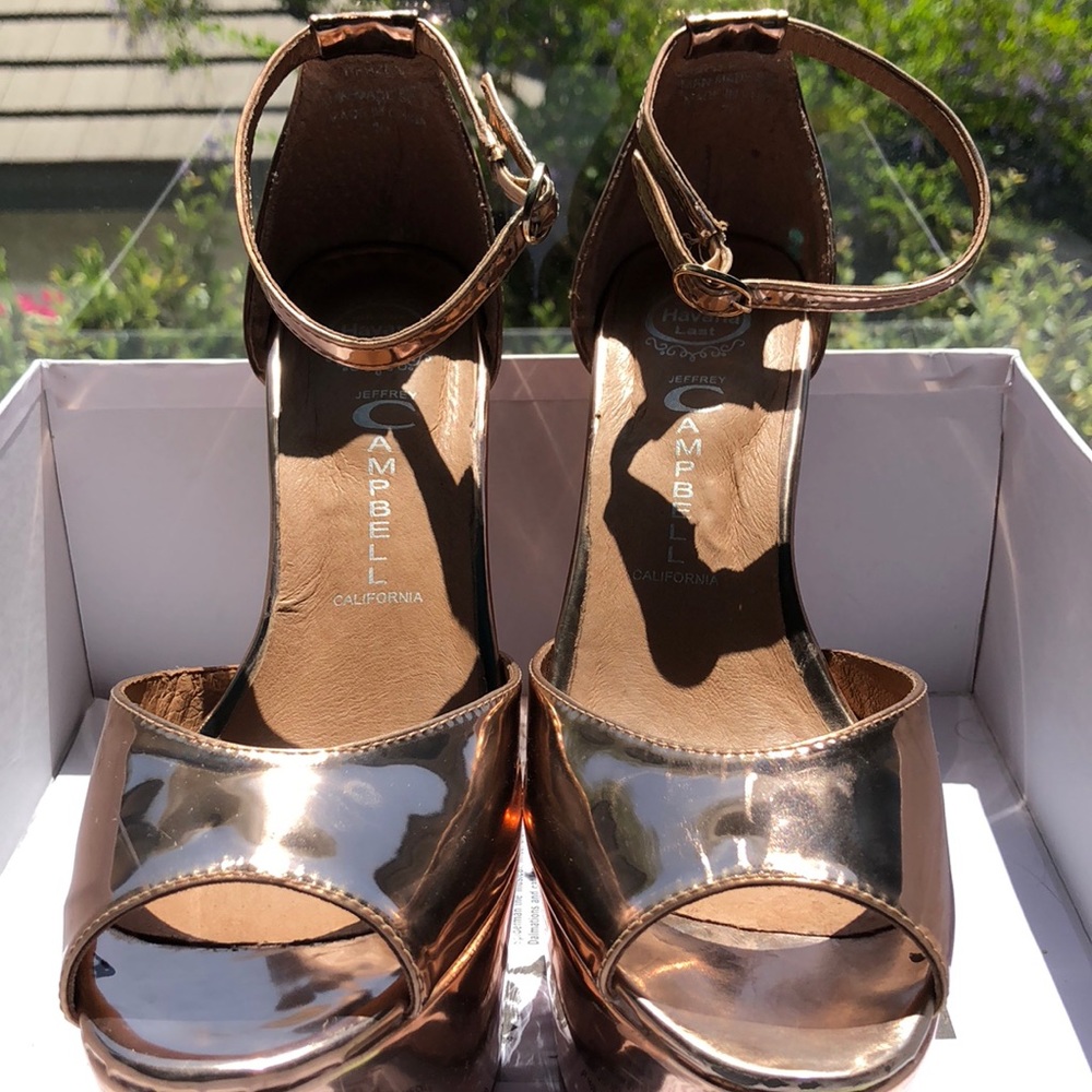Jeffrey Campbell Rose Gold Brazen Platform - Picture 2 of 6
